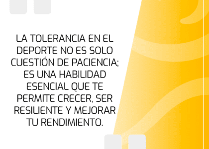 Ya sea hacia ti mismo, hacia los demás o hacia las situaciones adversas, la tolerancia es clave para alcanzar el éxito deportivo a largo plazo.