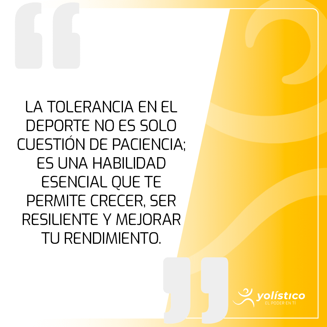 Ya sea hacia ti mismo, hacia los demás o hacia las situaciones adversas, la tolerancia es clave para alcanzar el éxito deportivo a largo plazo. 
